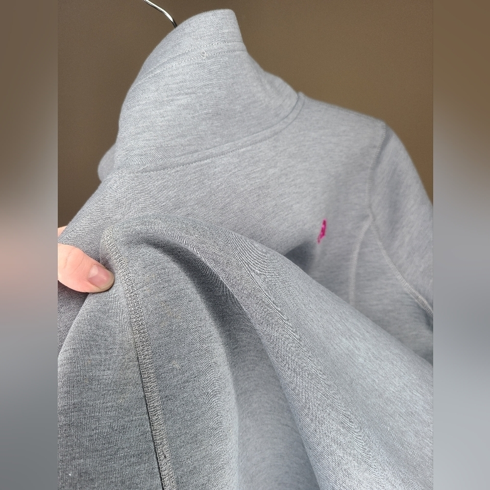 The North Face Jacket Size Large Women’s Asymmetric Zip-Up Grey And Pink - Picture 3 of 6